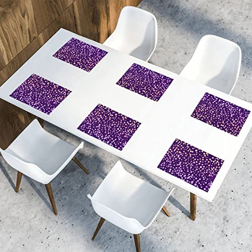 Purple and Pink Effervescent Bubble Table Placemats (Set of 6)