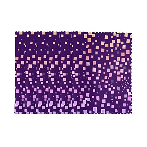 Purple and Pink Effervescent Bubble Table Placemats (Set of 6)