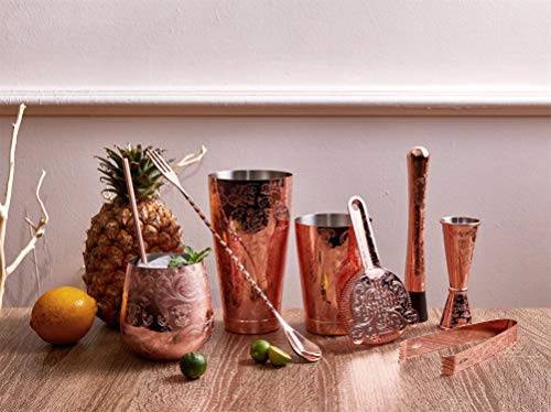 Sky Fish Stemless Stainless Steel Etching Wine Glasses,18 oz Copper Plated,Set Of 4
