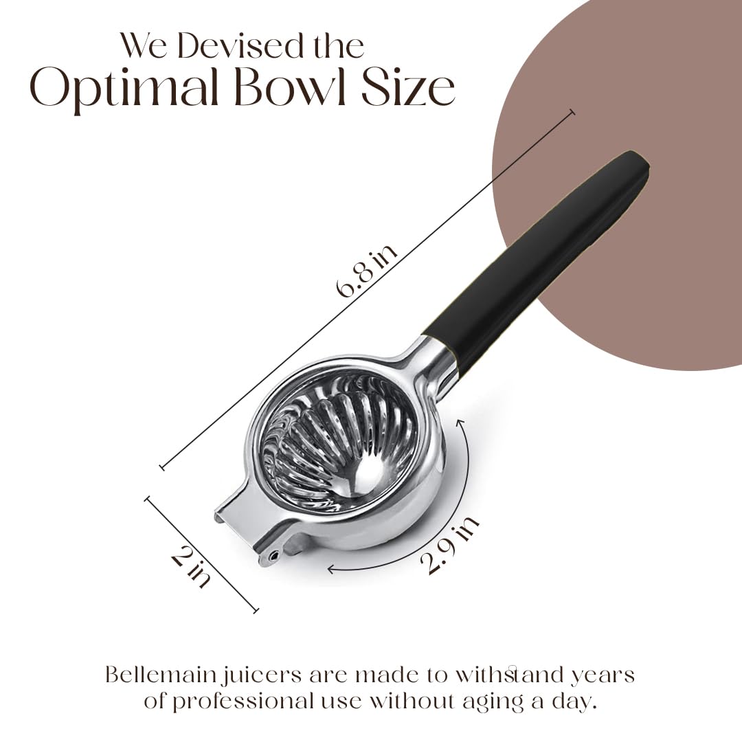 Stainless Steel Lemon Squeezer and Lime Press - Heavy Duty Manual Citrus Juicer and Handheld Juice Press for Lemons, Limes, and Small Citrus Fruits
