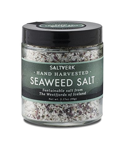 Saltverk Seaweed Sea Salt - 3.17 Ounces Jar - Hand Harvested Gourmet - Sustainably Made