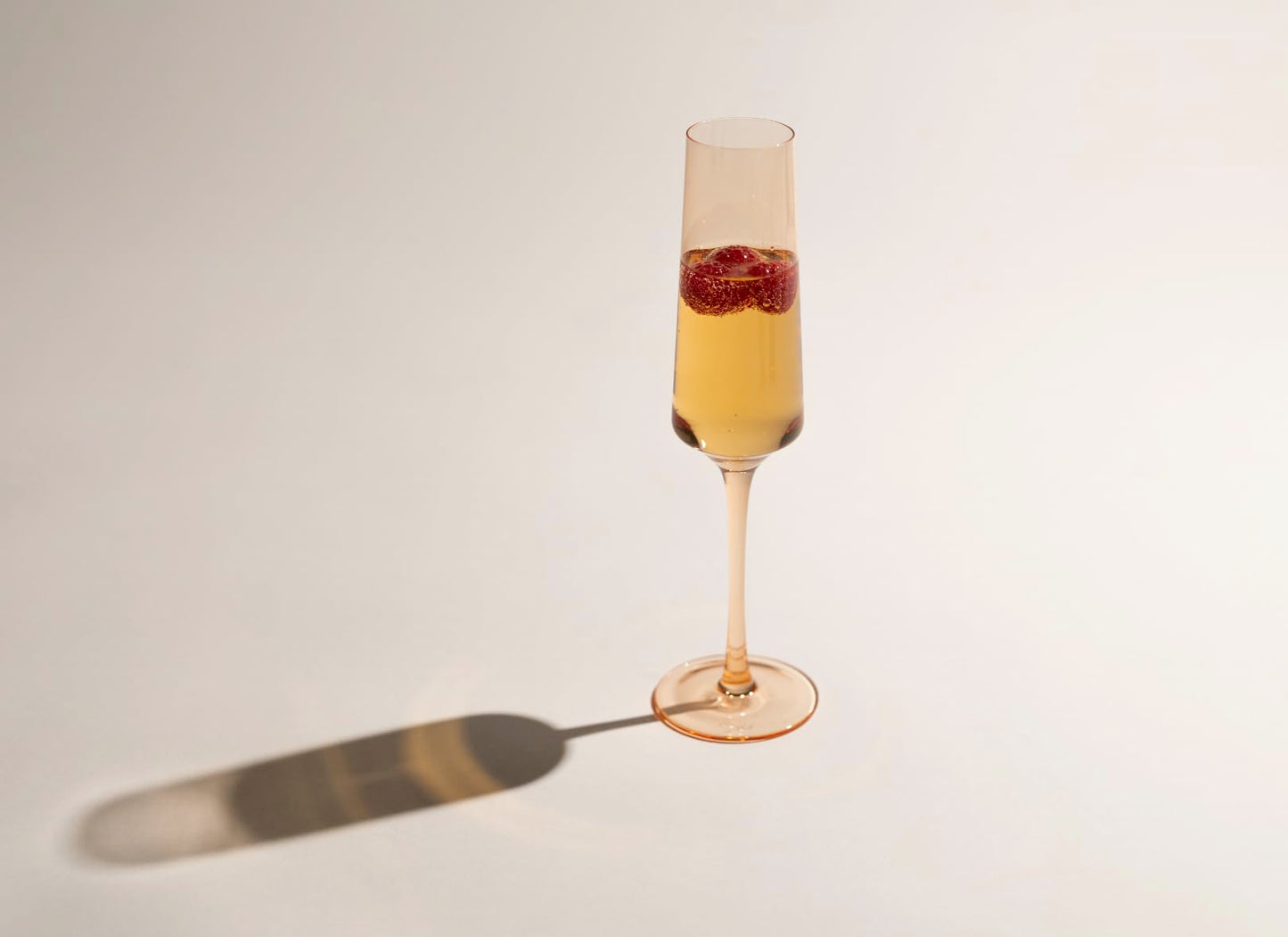 Saludi Colored Champagne Flutes - As Seen on 'Bachelor in Paradise' - 6.5oz (Set of 6) Stemmed Glass - Great for All Occasions and Gifts - Luxury, Durable, Hand-Blown (Light Peach)