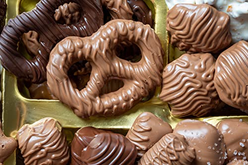 Chocolate Gift Basket, Candy Food Gifts Arrangement Platter, Gourmet Snack Box, Valentines Day, Holiday Present Idea, Corporate Him & Her, Men Women Sympathy Family Parties & Get Well- Bonnie & Pop