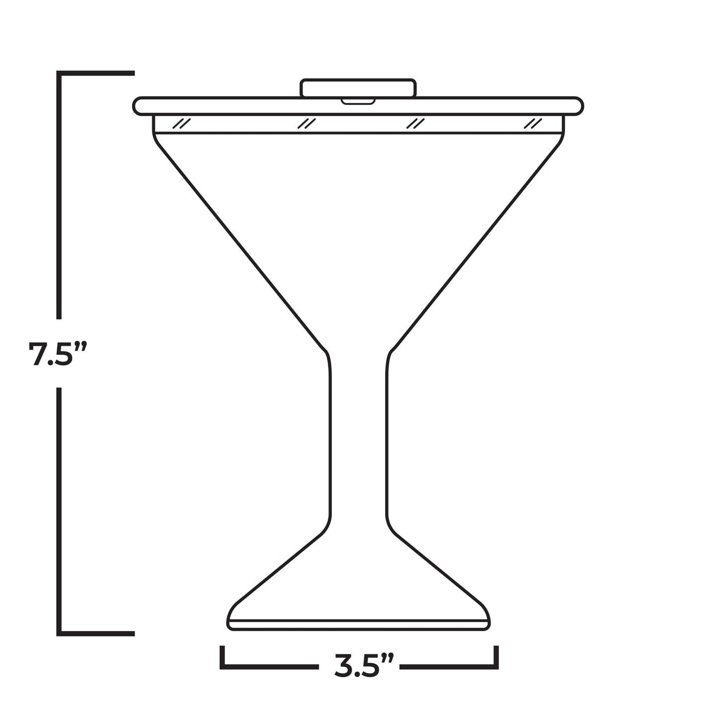 ORCA Tini 13oz Stainless Steel Martini Glass | Temperature Insulated Tumbler for Every Outdoor, Picnic, Poolside, Beach & Patio Party — Palm Seafoam