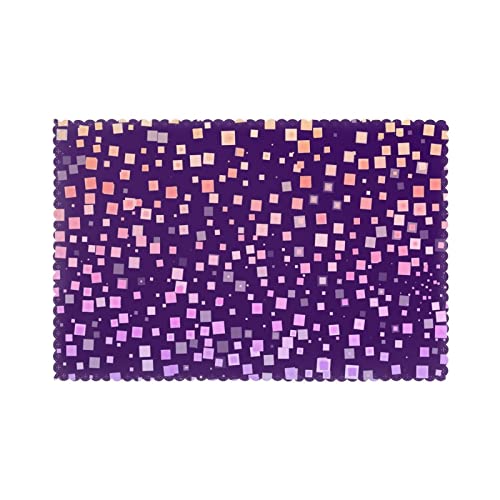 Purple and Pink Effervescent Bubble Table Placemats (Set of 6)