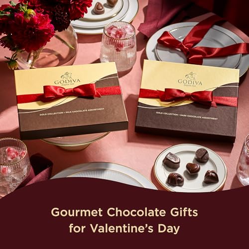 Godiva Chocolatier Chocolate Gift Box, Rich Dark Chocolates for Loved Ones, Gourmet Box of Chocolate for Gift Basket, Candy Variety Pack, 18 Pieces