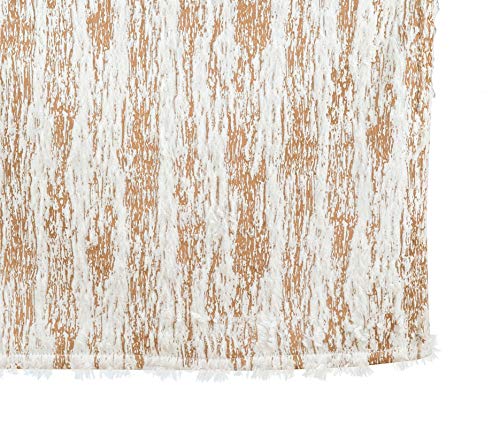 Fennco Styles Brushed Metallic Foil Collection Glamorous Faux Fur 16 x 72 Inch Table Runner – Gold Table Cover for Christmas Dinner, Family Gathering, Special Events and Home Décor