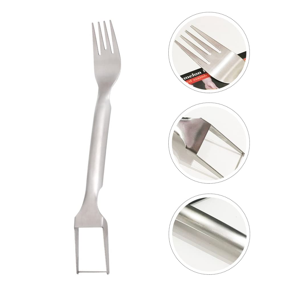 IMIKEYA 2PCS Watermelon Slicer Cutter2-in-1 Watermelon Slicer Stainless Steel Watermelon Cutter Slicer Fruit Forks Slicer Knife for Kitchen Gadget