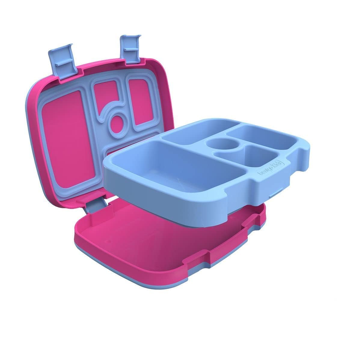 Rainbows and Butterflies Bentgo Kids Prints Leak-Proof, 5-Compartment Bento-Style Kids Lunch Box - Ideal Portion Sizes for Ages 3-7, Durable, Drop-Proof, Dishwasher Safe, & Made w/BPA-Free Materials (Rainbows & Butterflies)