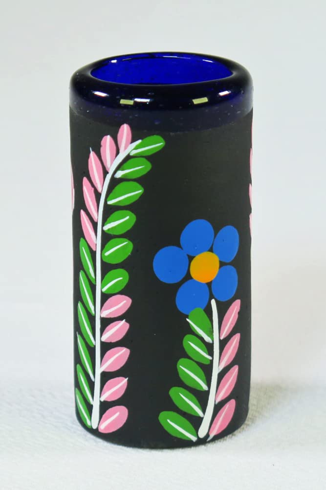 Hand-Painted Mexican Tequila Shot Glasses (Set of 4)