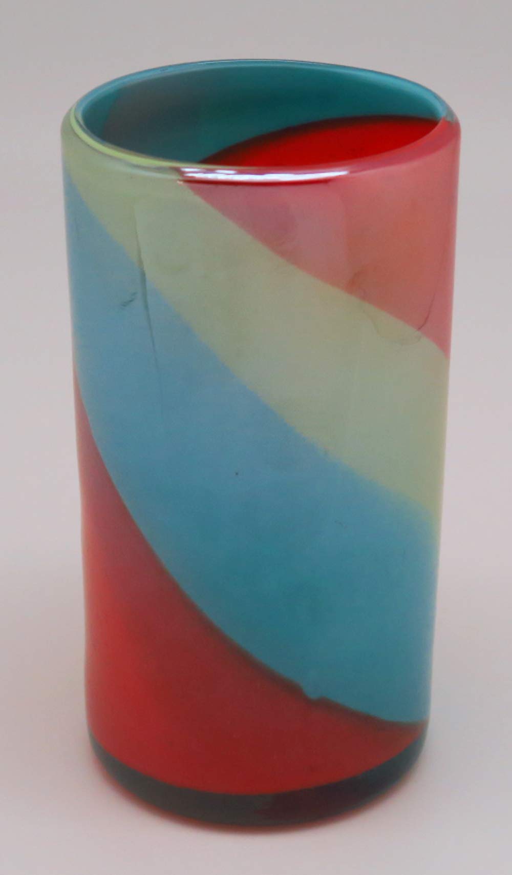 Hand-Blown Tropical Tricolor Mexican Glasses, 18 Oz. (Set of 6)