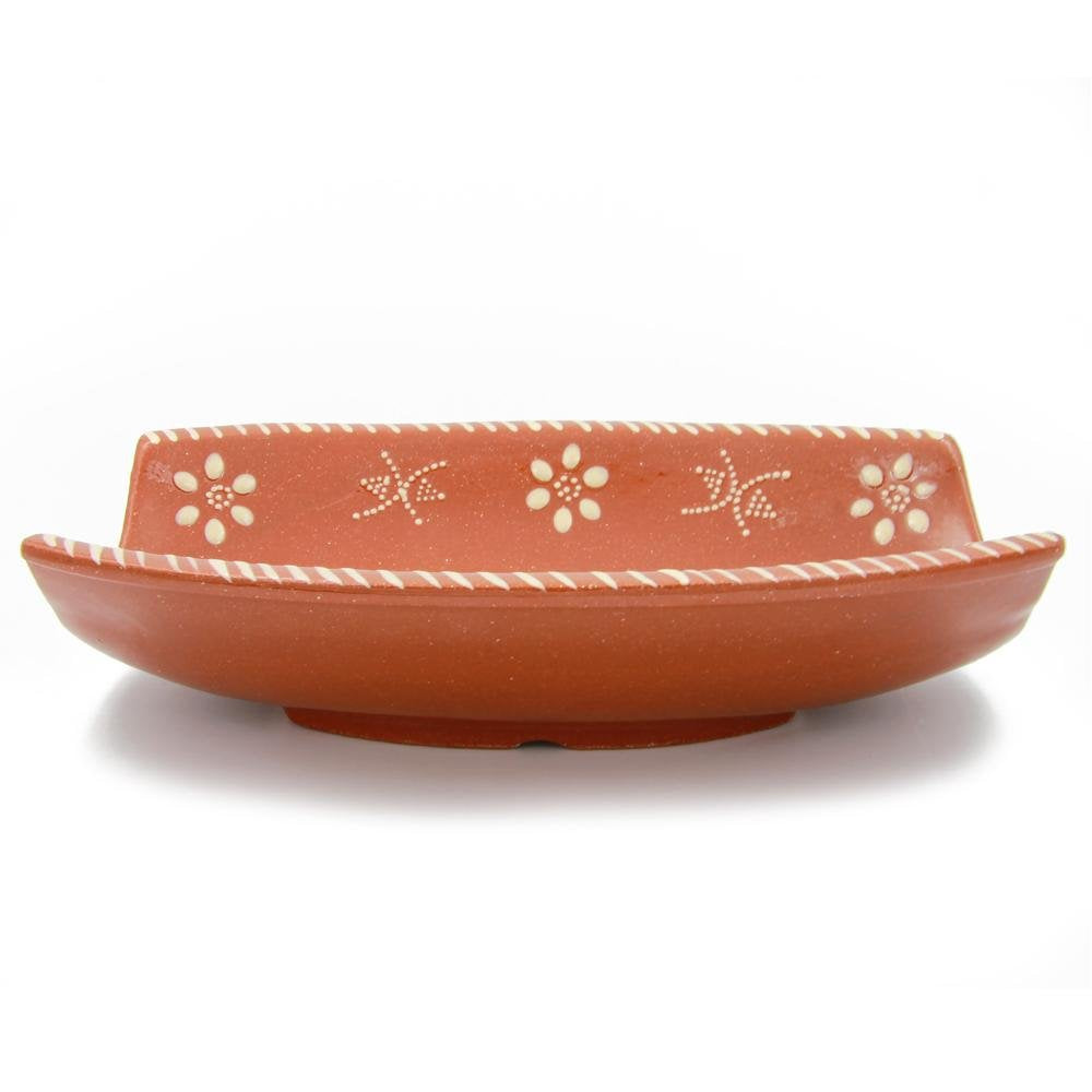 Terracotta Melon Ceramica Edgar Picas Traditional Portuguese Hand-Painted Vintage Clay Serving Tray