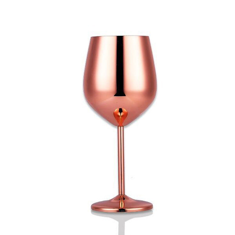 Stainless Steel Wine Glass in Silver, Gold or Rose Gold Color