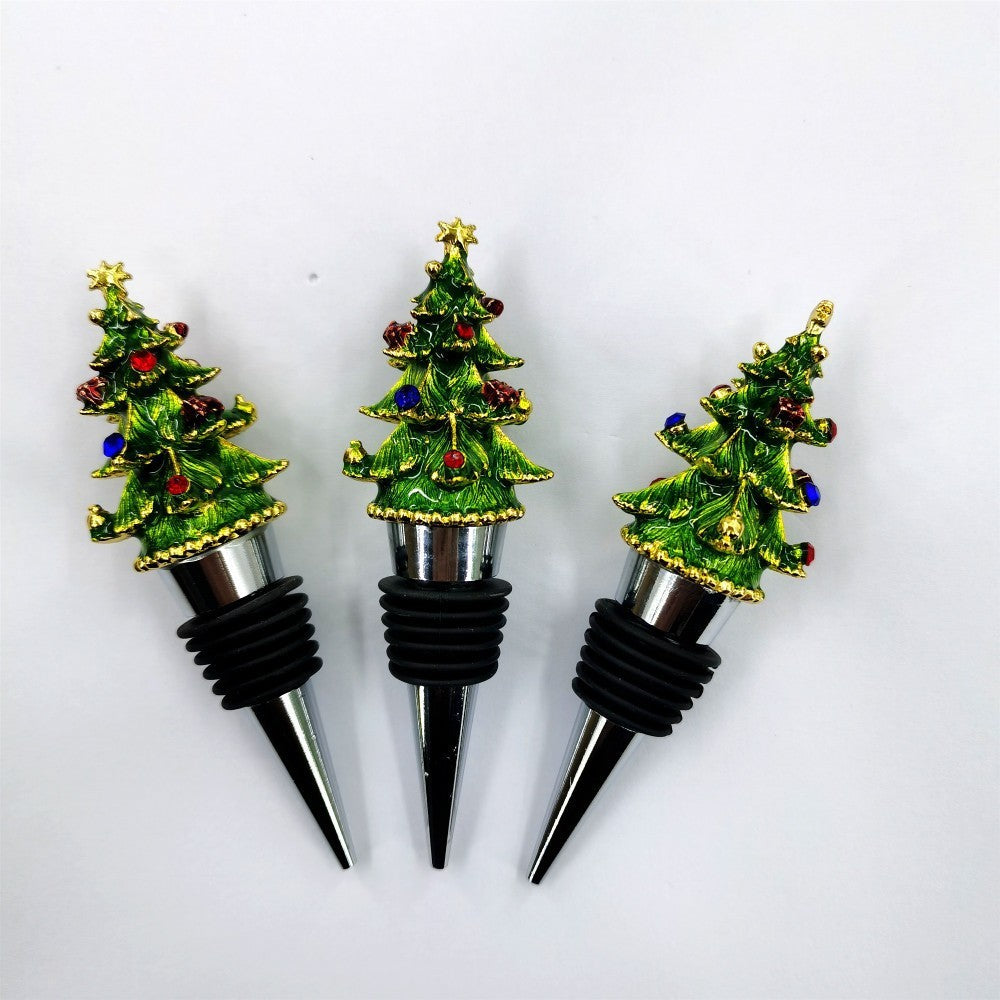 Festive Christmas Tree Wine Bottle Stopper