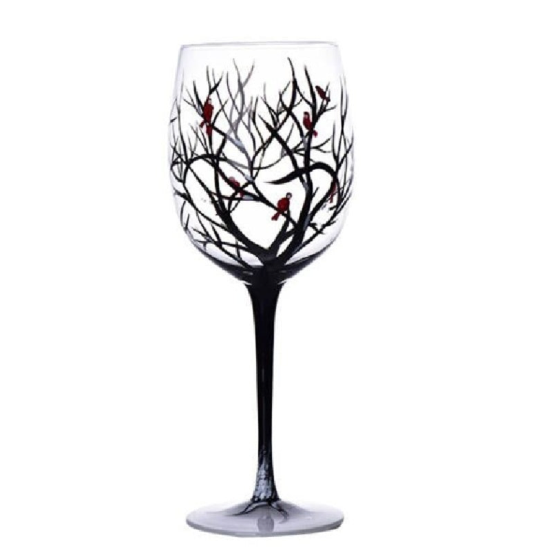 Four Seasons Wine Glasses - Shown in Autumn