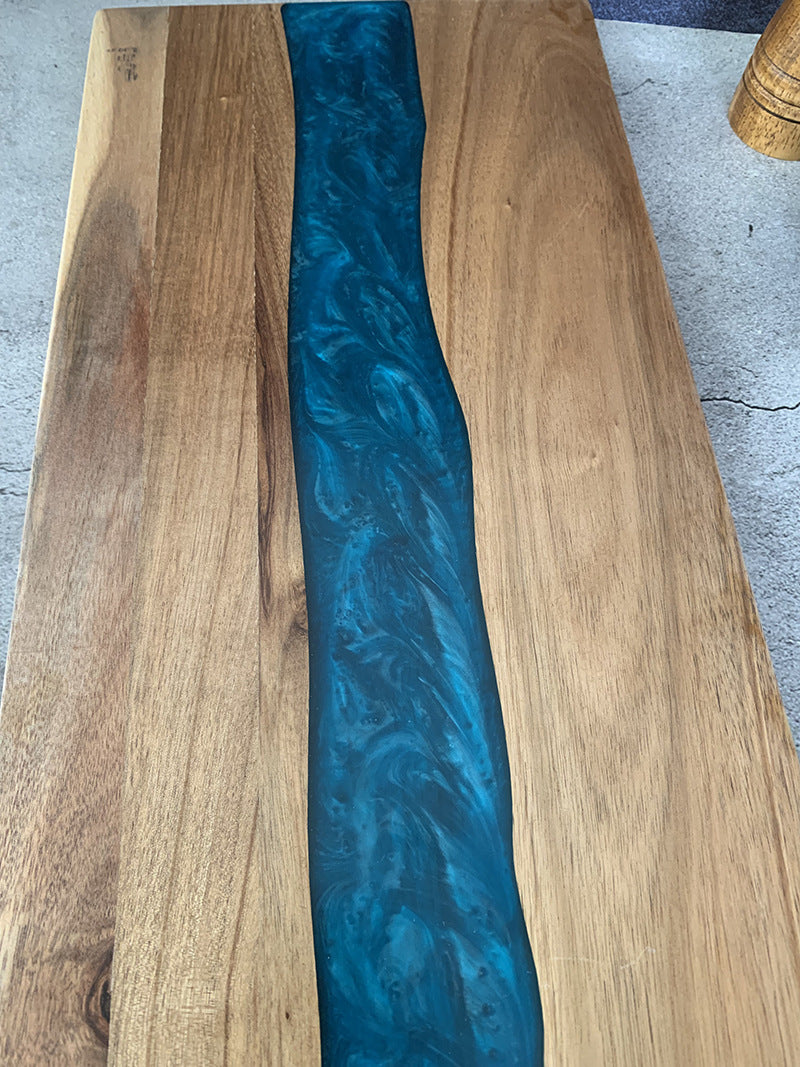 Solid Acacia Mangium Wood and Resin Chopping or Charcuterie or Cheese Board