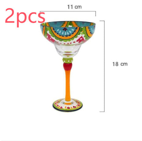 Hand-Painted Crystal Margarita Glass – A Toast to Artistry