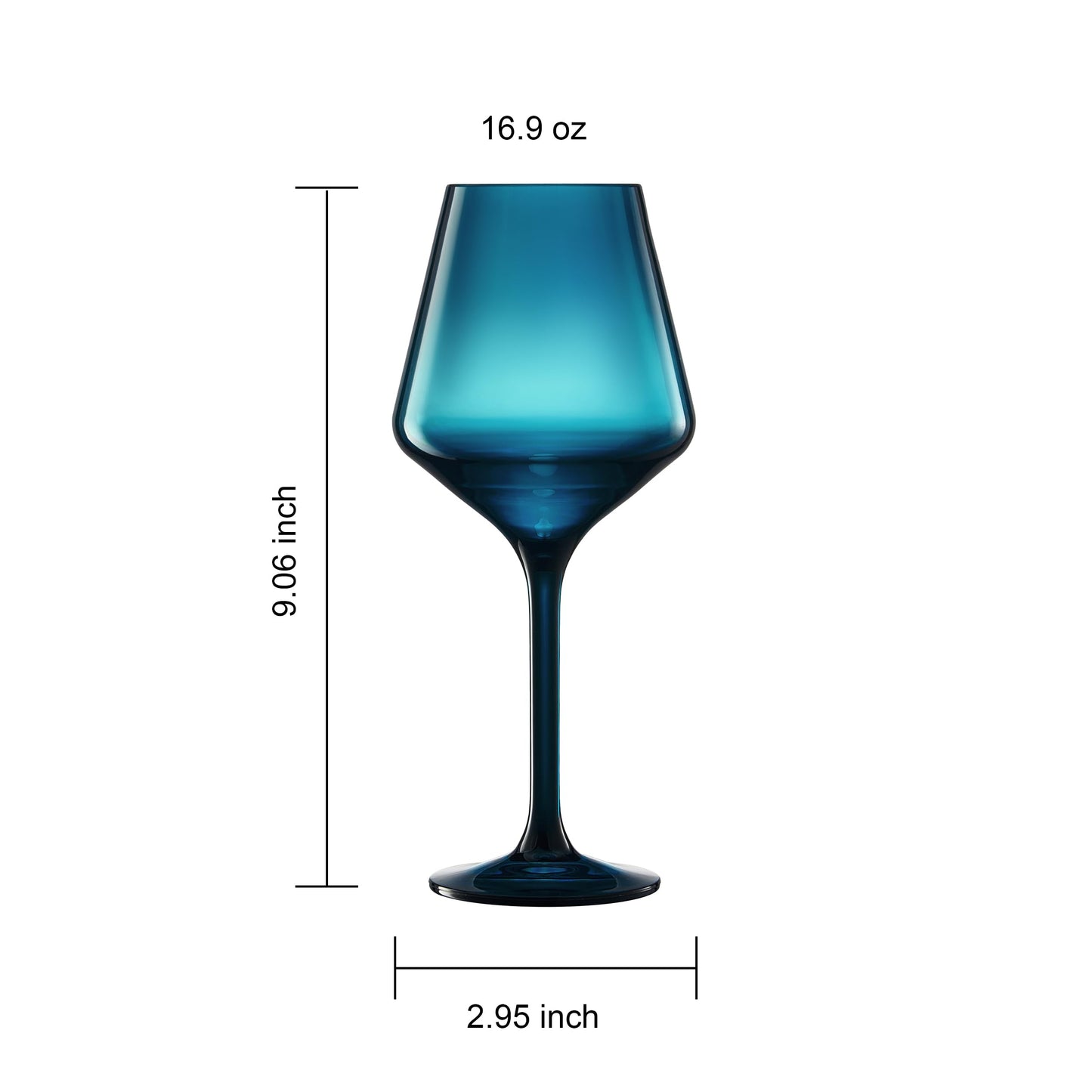 European Style Plastic Crystal Unbreakable Stemmed Wine Glasses | Set of 12 | Acrylic Glasses Tritan Pastel Color Shatterproof BPA-free, Outdoor, Pool, Indoor, Hand Wash 17oz Gift, Everyday & Holiday
