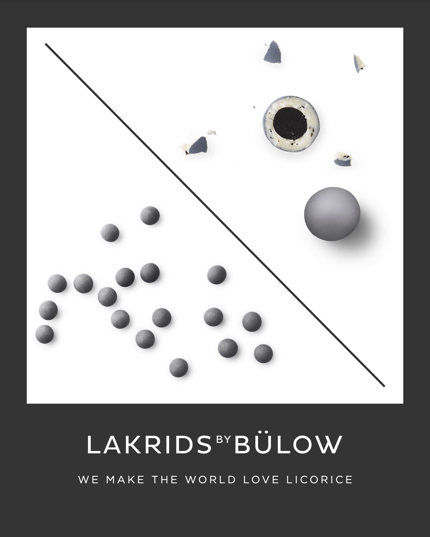LAKRIDS BY BÜLOW - E - Salmiak - 10.4 Oz. - Chocolate Coated Gourmet Licorice - Authentic Scandinavian Candy Produced in Denmark