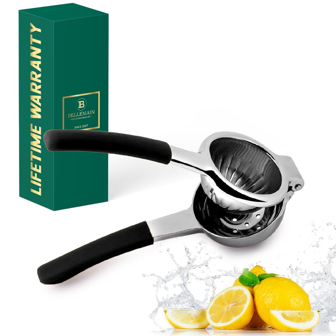 Stainless Steel Lemon Squeezer and Lime Press - Heavy Duty Manual Citrus Juicer and Handheld Juice Press for Lemons, Limes, and Small Citrus Fruits