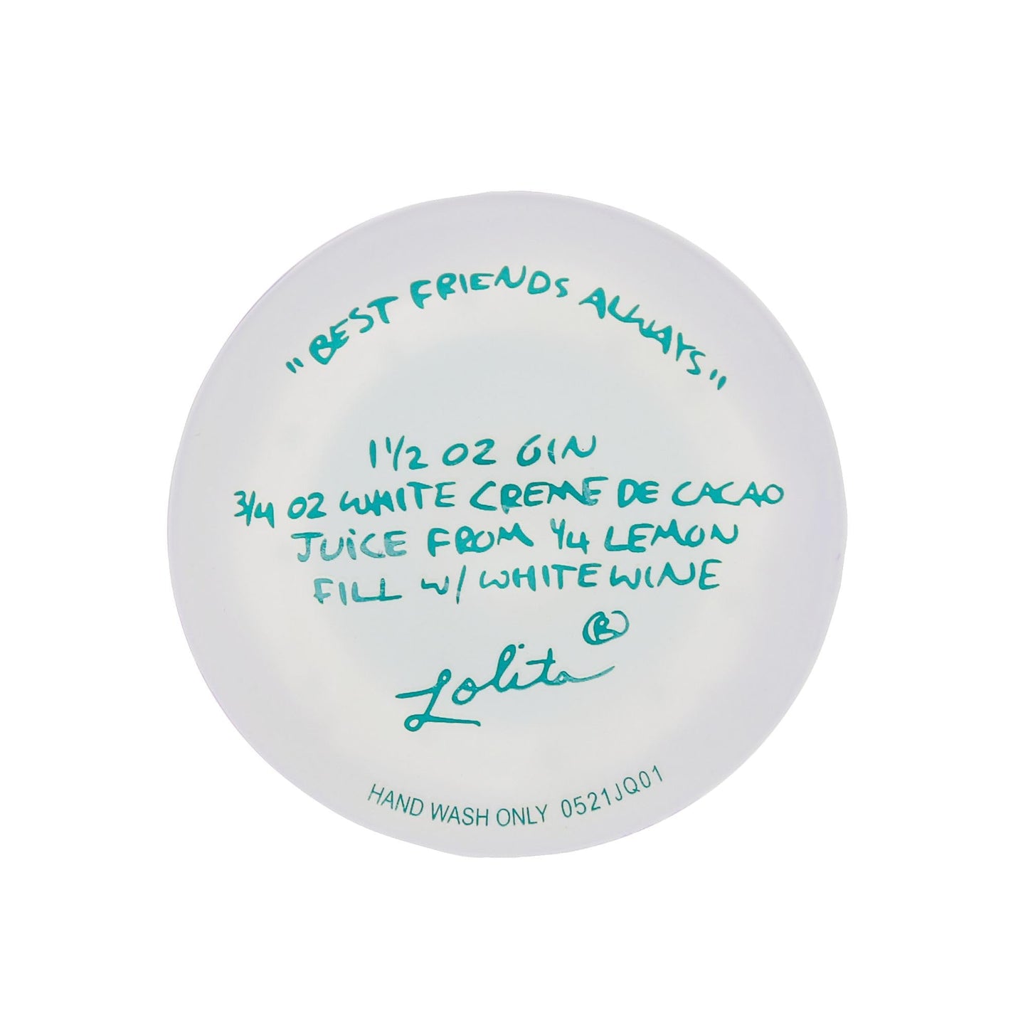 Lolita Best Friends Always Artisan Painted Wine Glass Gift