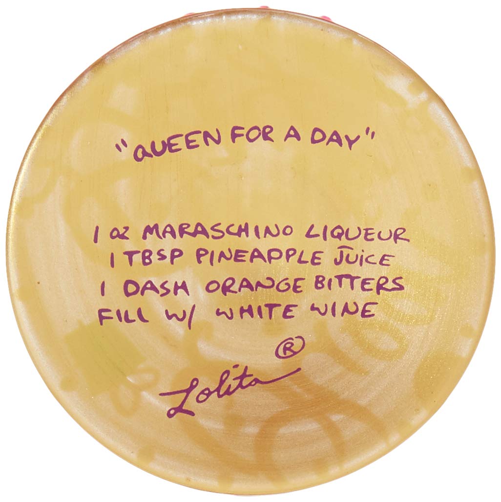 Designs by Lolita “Queen For a Day” Hand-painted Artisan Wine Glass, 15 oz.