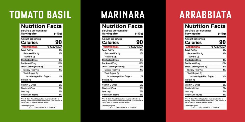 Carbone Fine Food 3-Jar Variety Pack of Marinara, Arrabbiata, and Tomato Basil Made with Fresh, Natural Ingredients