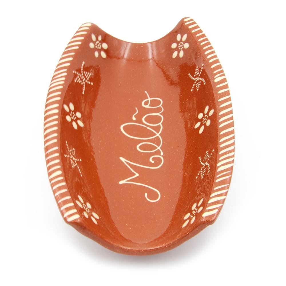 Terracotta Melon Ceramica Edgar Picas Traditional Portuguese Hand-Painted Vintage Clay Serving Tray