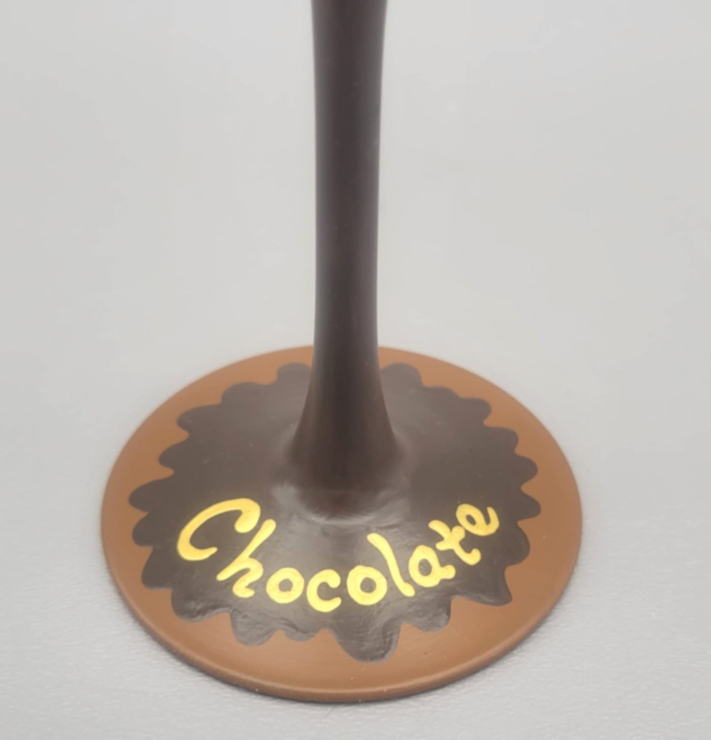 Chocolate Lover's Martini Glass - Hand Painted - Chocolate Chips, Fancy, Elegant - Cocktail Glass