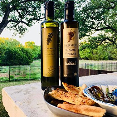 Fig Balsamic Vinegar - Gourmet Barrel Aged Infused Balsamic Vinegar - Great for Dressing Dipping Glazing - No Artificial Flavors or Added Sugar - Made in Texas (8.5 oz)