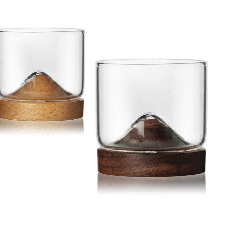 Fitted Wine Glass Reminiscent of a Mountain Top