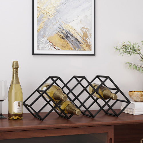 Minimalistic Geometric Wine Rack