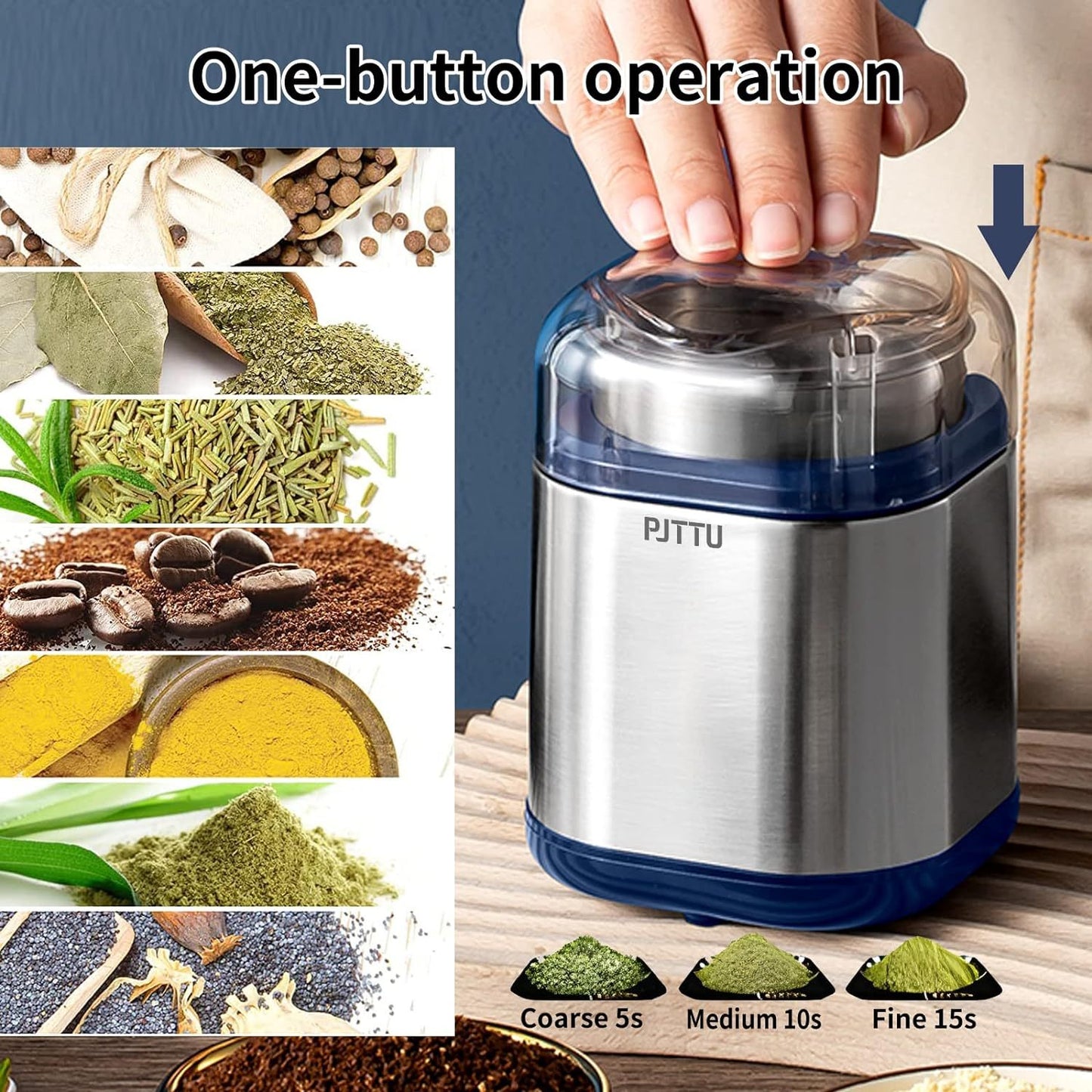 Electric Grinder for Herbs, Spices, Coffee