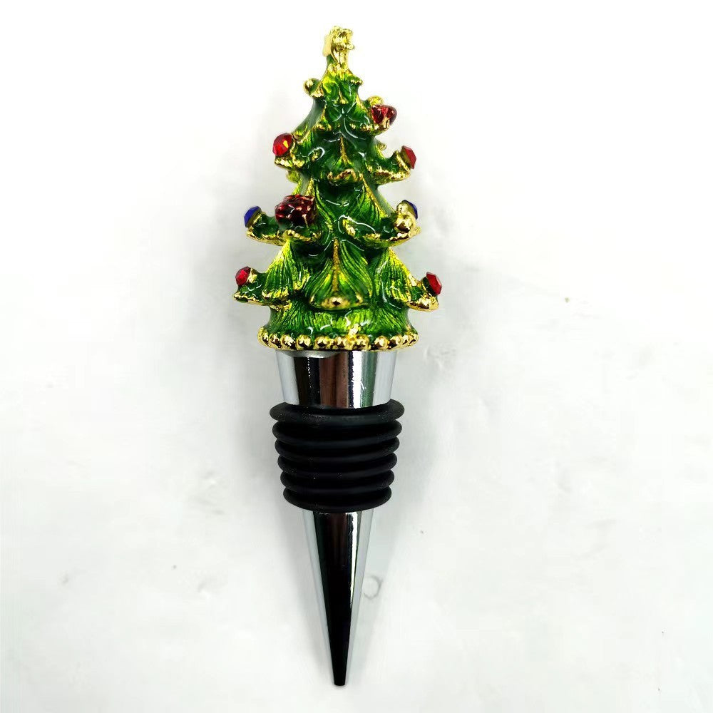 Festive Christmas Tree Wine Bottle Stopper