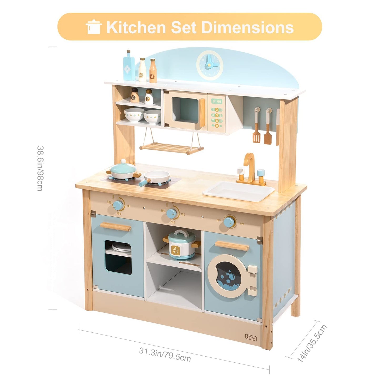 Country-Style Pretend Play Kitchen Toy Set