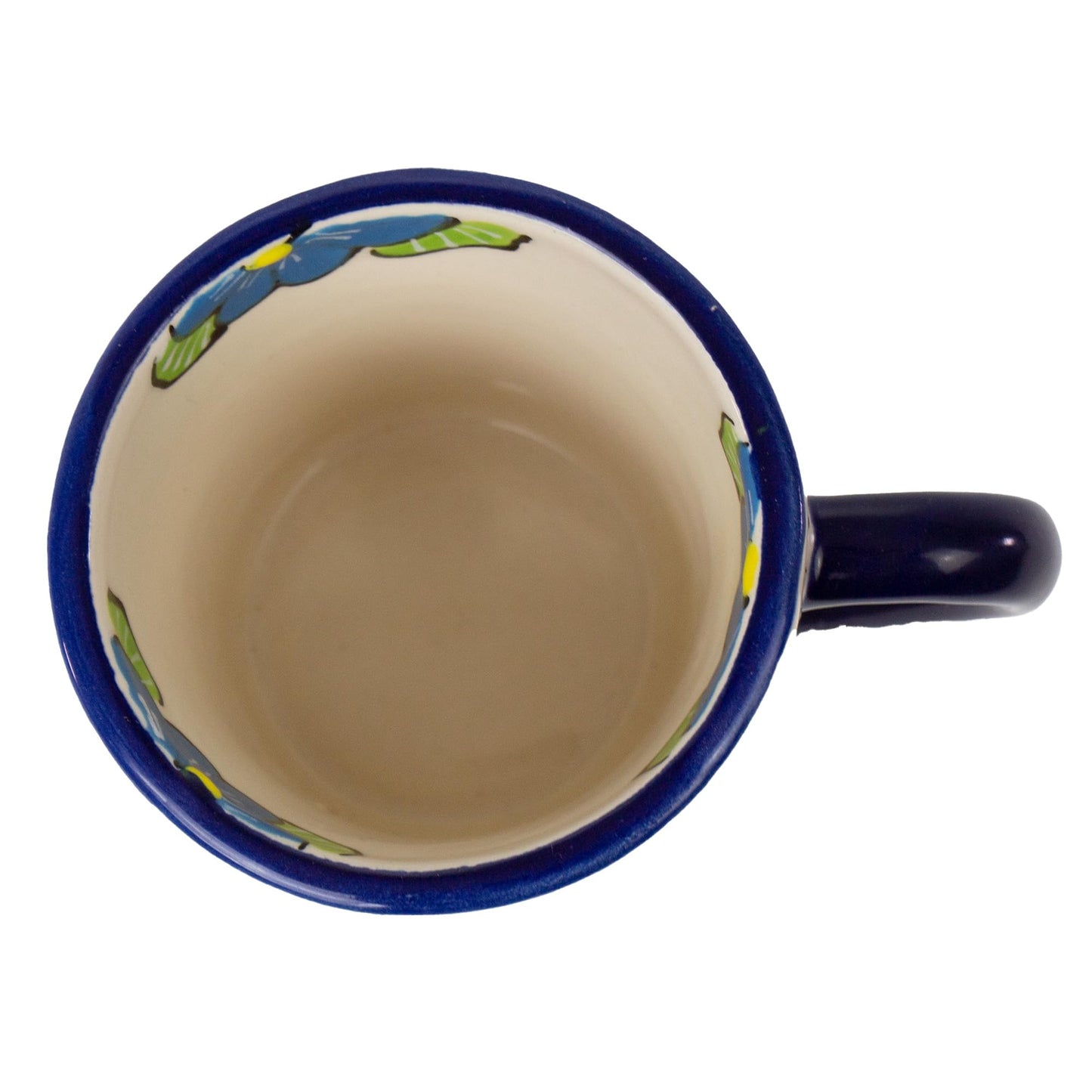 Global Crafts Encantada Handmade Hand-Painted Authentic Mexican Pottery Mugs (Multi Blue Green)