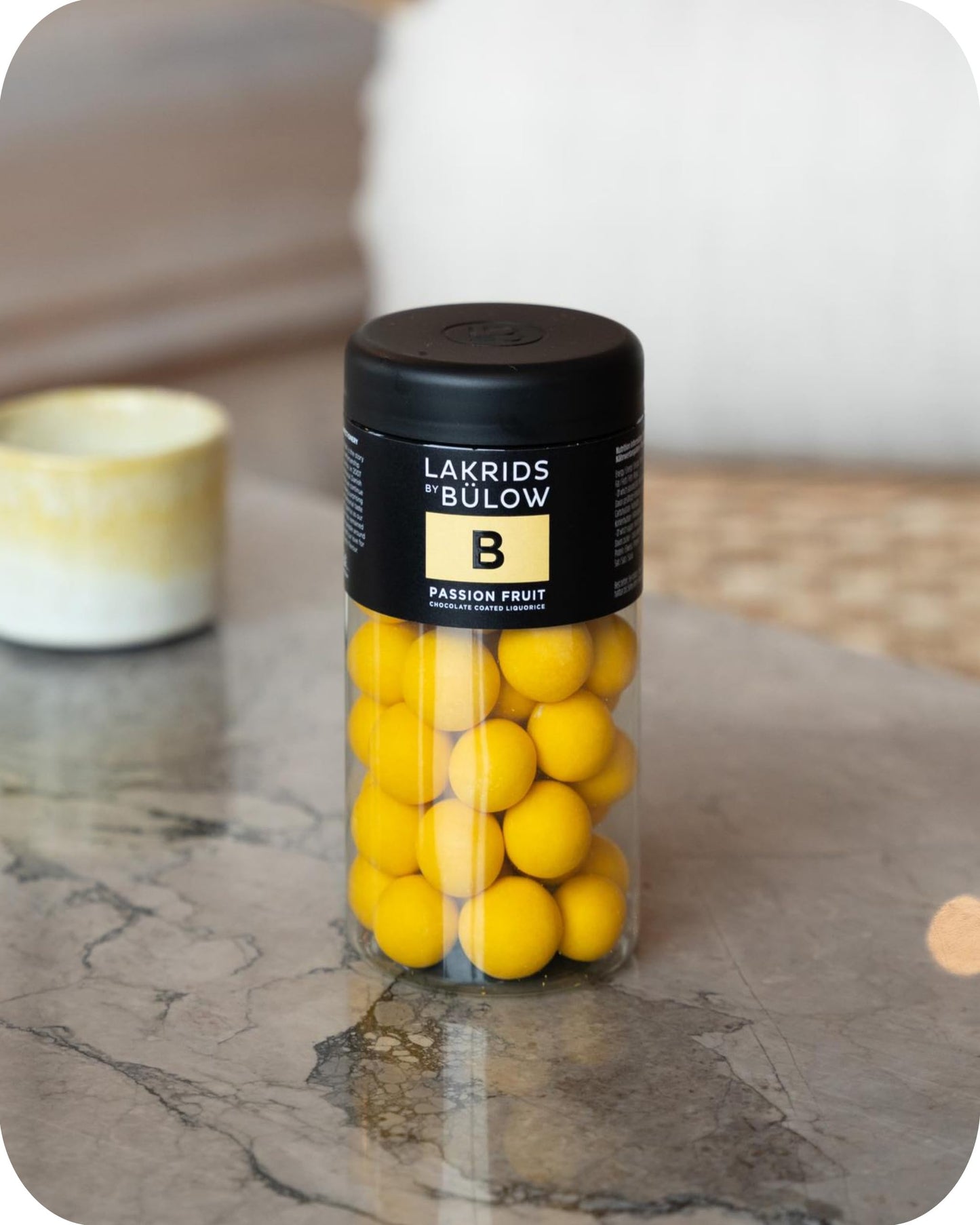 LAKRIDS BY BÜLOW - B - Passion Fruit - 10.4 Oz. - Chocolate Coated Gourmet Licorice - Authentic Scandinavian Candy Produced in Denmark