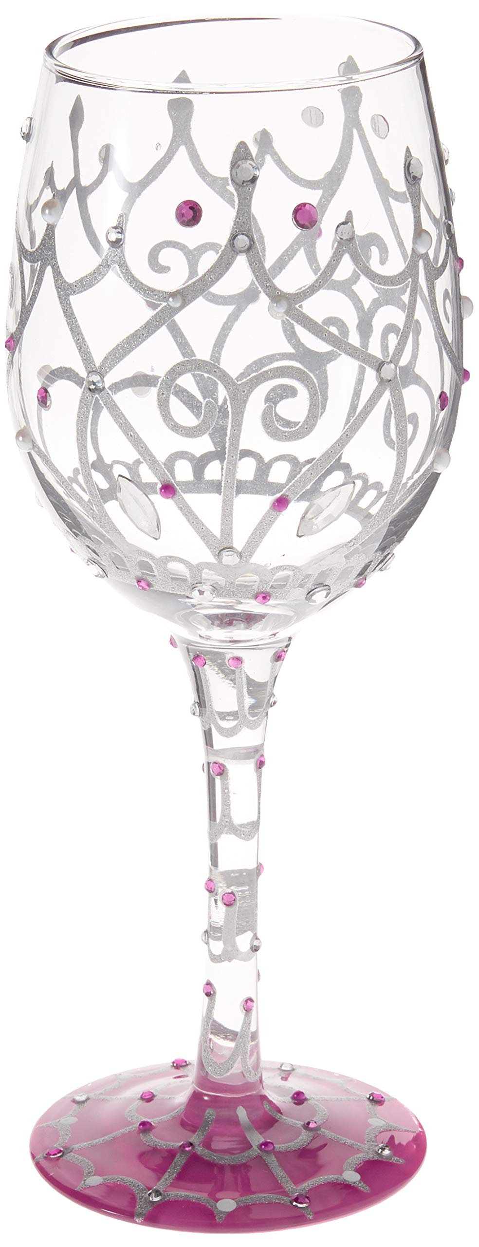 Lolita My Tiara Artisan Painted Wine Glass Gift