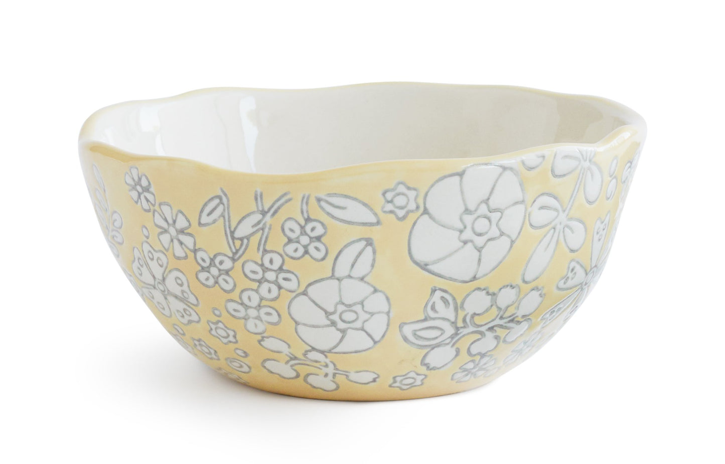 Dorotea Hand Painted Small Fruit Bowl, 5.25-Inch, Set of 4, Assorted