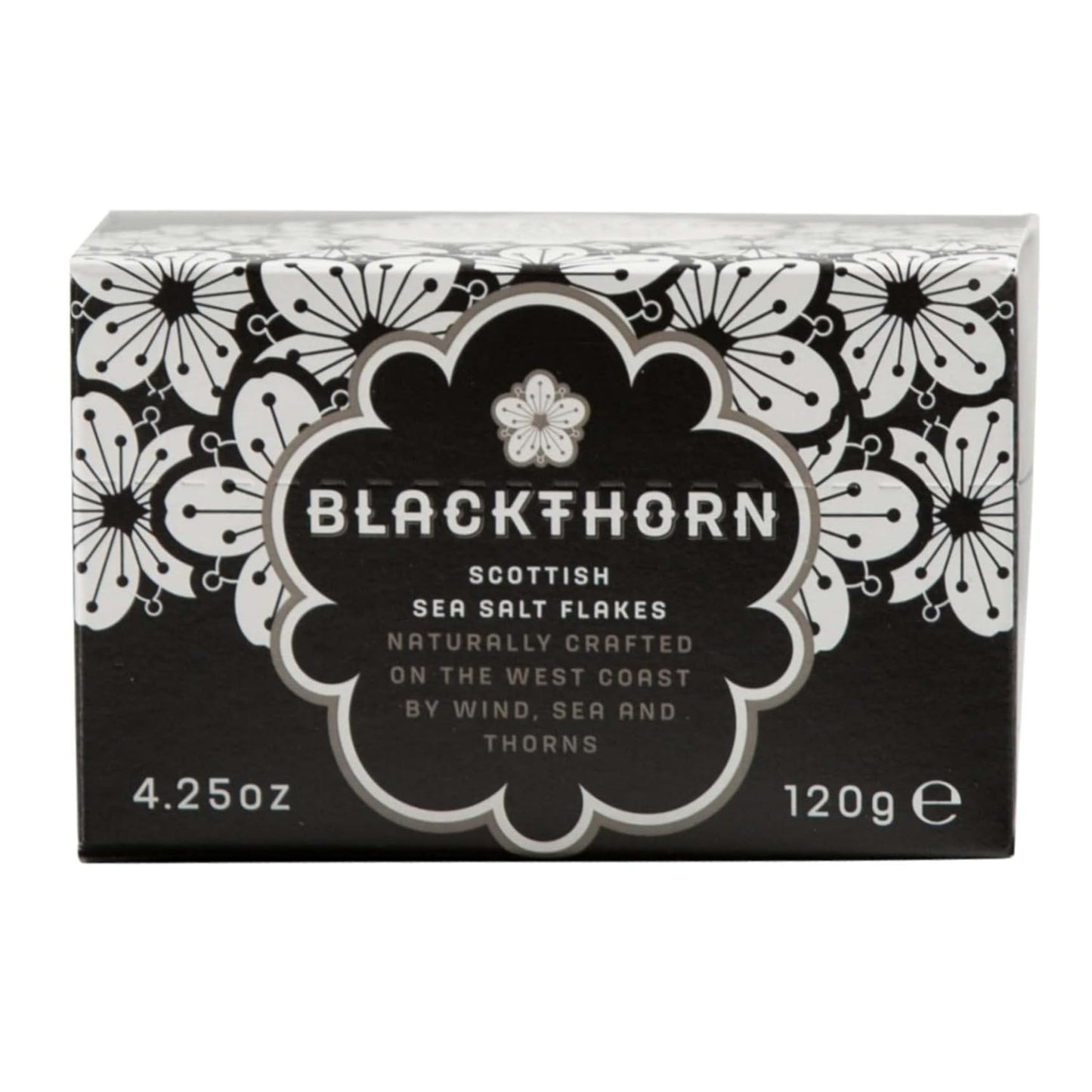Blackthorn Scottish Gourmet Sea Salt Flakes - Natural and Unrefined, 4.25oz Box