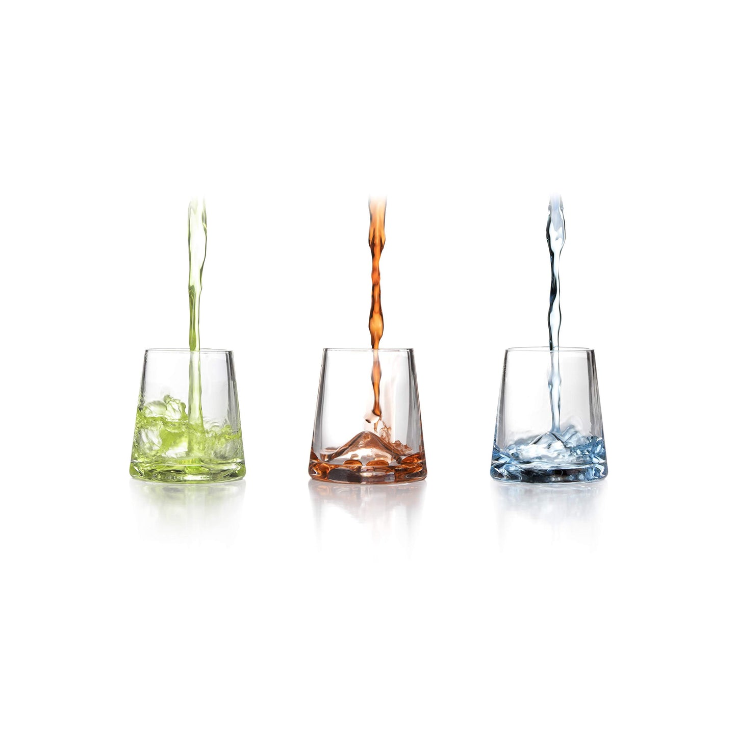 Sempli Monti Shot Glasses Set of 4 - Premium Clear Shot Glass Set for Wine Tasting, Tequila, Whiskey & Vodka, Heavy Base, Hand Blown, Lead-Free Crystal, Artisanal Design - 2 oz