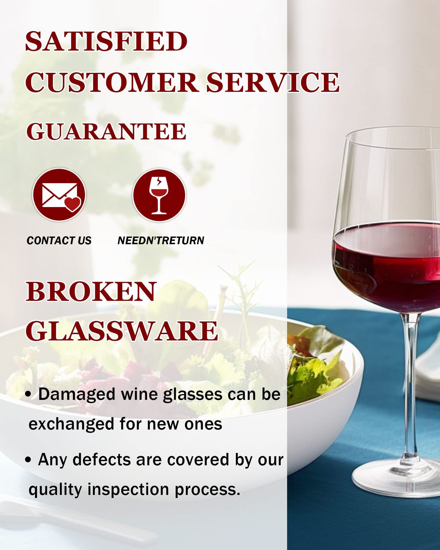 Hand Blown Italian Style Crystal Burgundy Wine Glasses - Lead-Free Premium Crystal Clear Glass - Set of 2-21 Ounce - Gift-Box for any Occasion