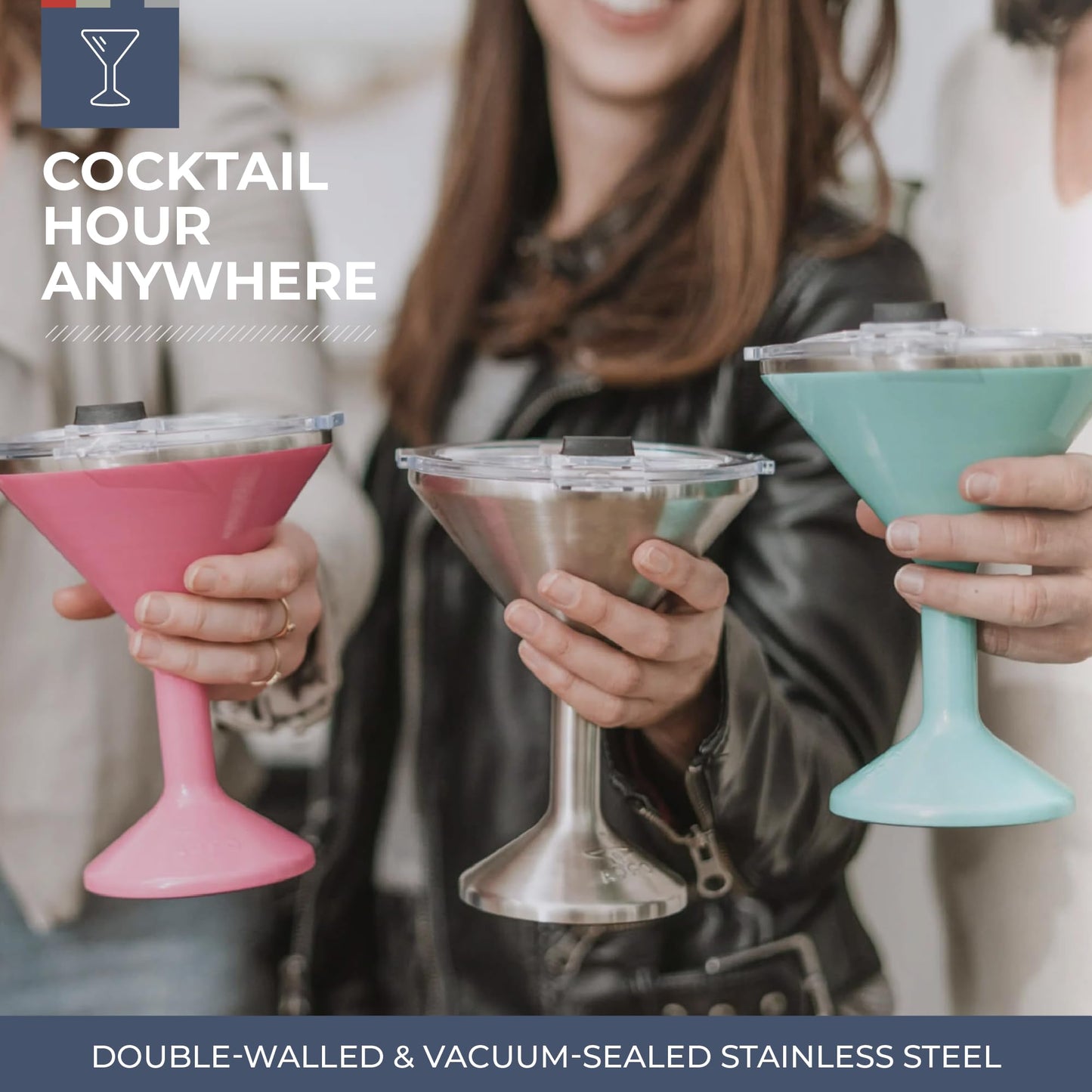 ORCA Tini 13 oz Insulated Martini Glass | Travel Cup for Bridesmaids, Your Bride-to-Be Stainless Steel Tumbler for Every Bachelorette Party, Bar Carts, or Lounging on Poolside Patios — Girls Night Out