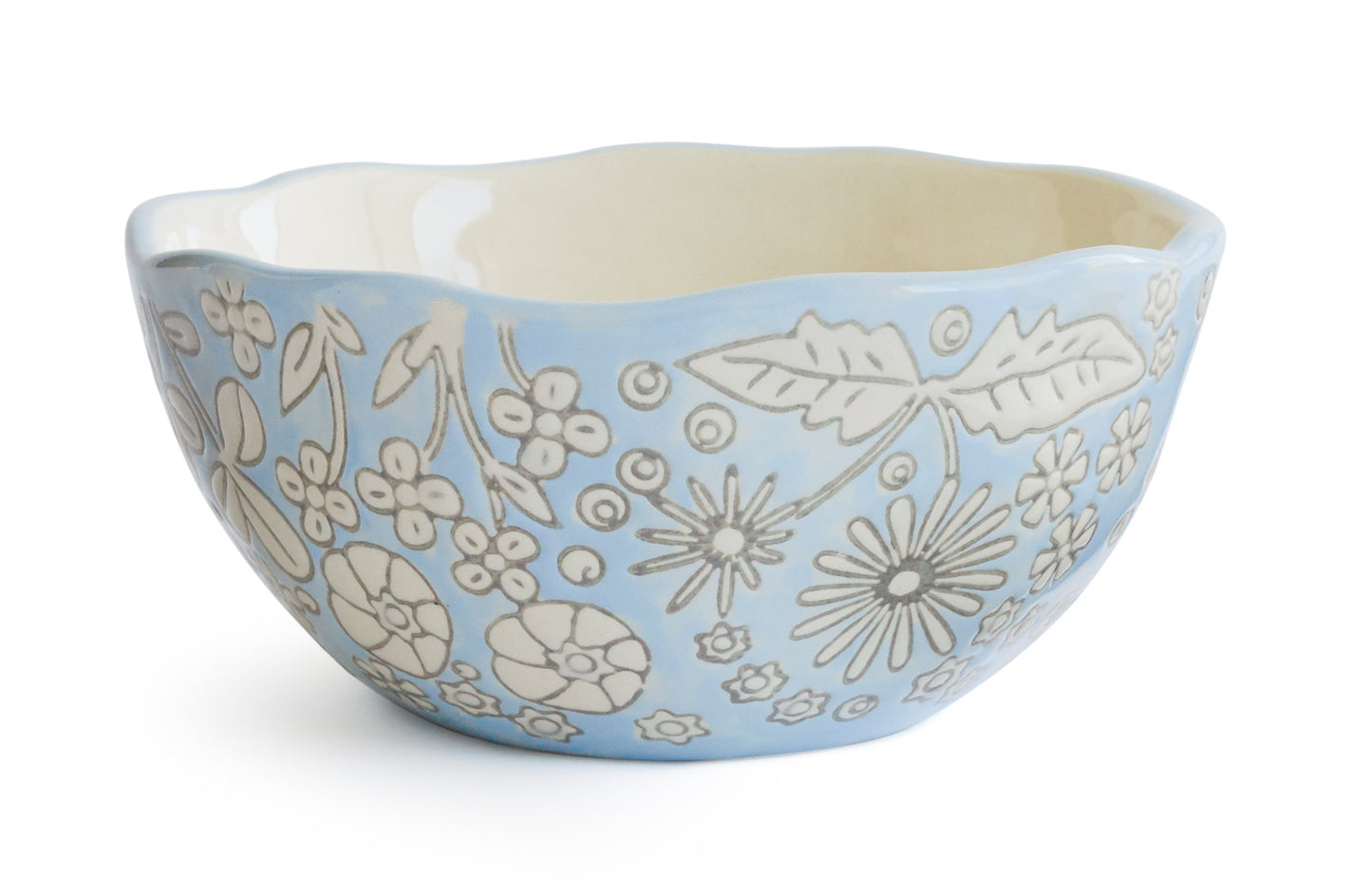 Dorotea Hand Painted Small Fruit Bowl, 5.25-Inch, Set of 4, Assorted