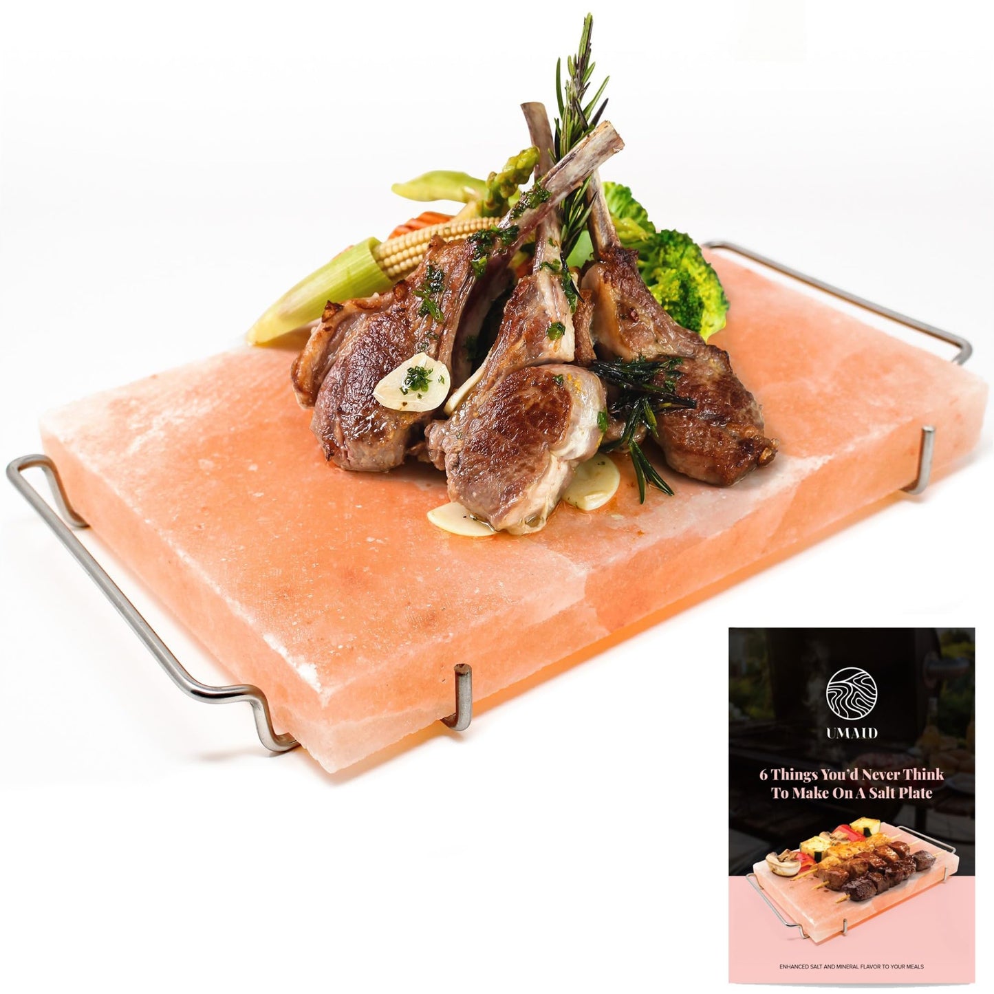Himalayan Pink Salt Block for Grilling, Cooking, Cutting and Serving