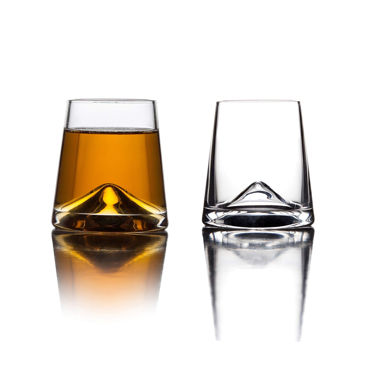 Sempli Monti Shot Glasses Set of 4 - Premium Clear Shot Glass Set for Wine Tasting, Tequila, Whiskey & Vodka, Heavy Base, Hand Blown, Lead-Free Crystal, Artisanal Design - 2 oz