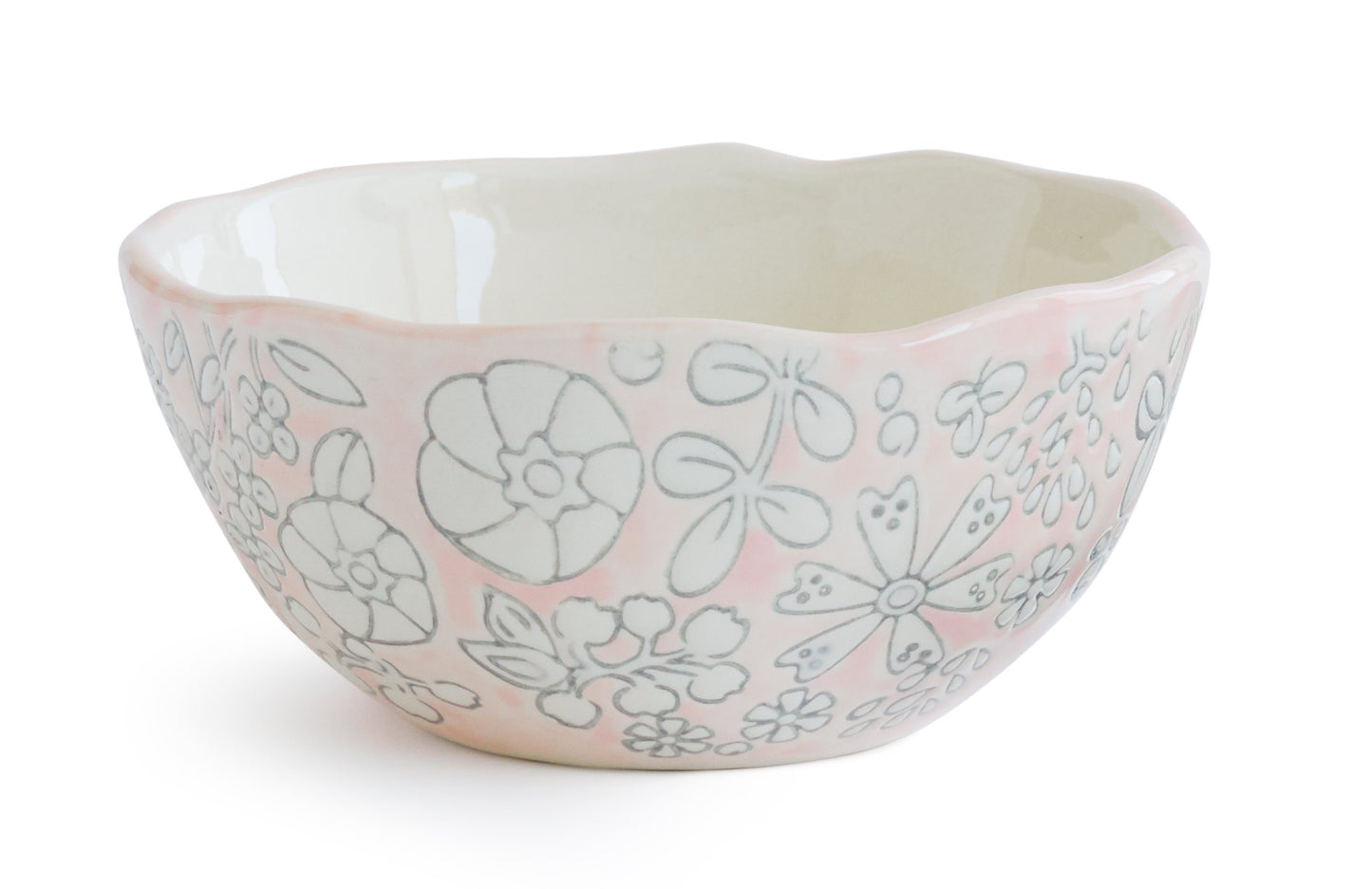 Dorotea Hand Painted Small Fruit Bowl, 5.25-Inch, Set of 4, Assorted