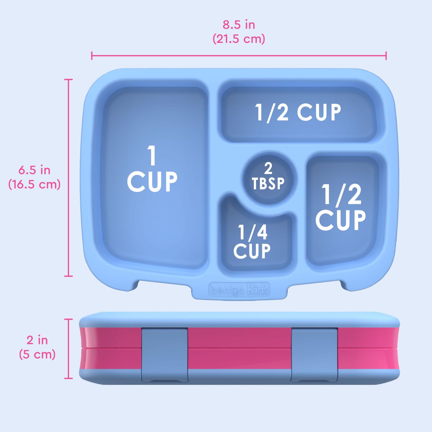 Rainbows and Butterflies Bentgo Kids Prints Leak-Proof, 5-Compartment Bento-Style Kids Lunch Box - Ideal Portion Sizes for Ages 3-7, Durable, Drop-Proof, Dishwasher Safe, & Made w/BPA-Free Materials (Rainbows & Butterflies)
