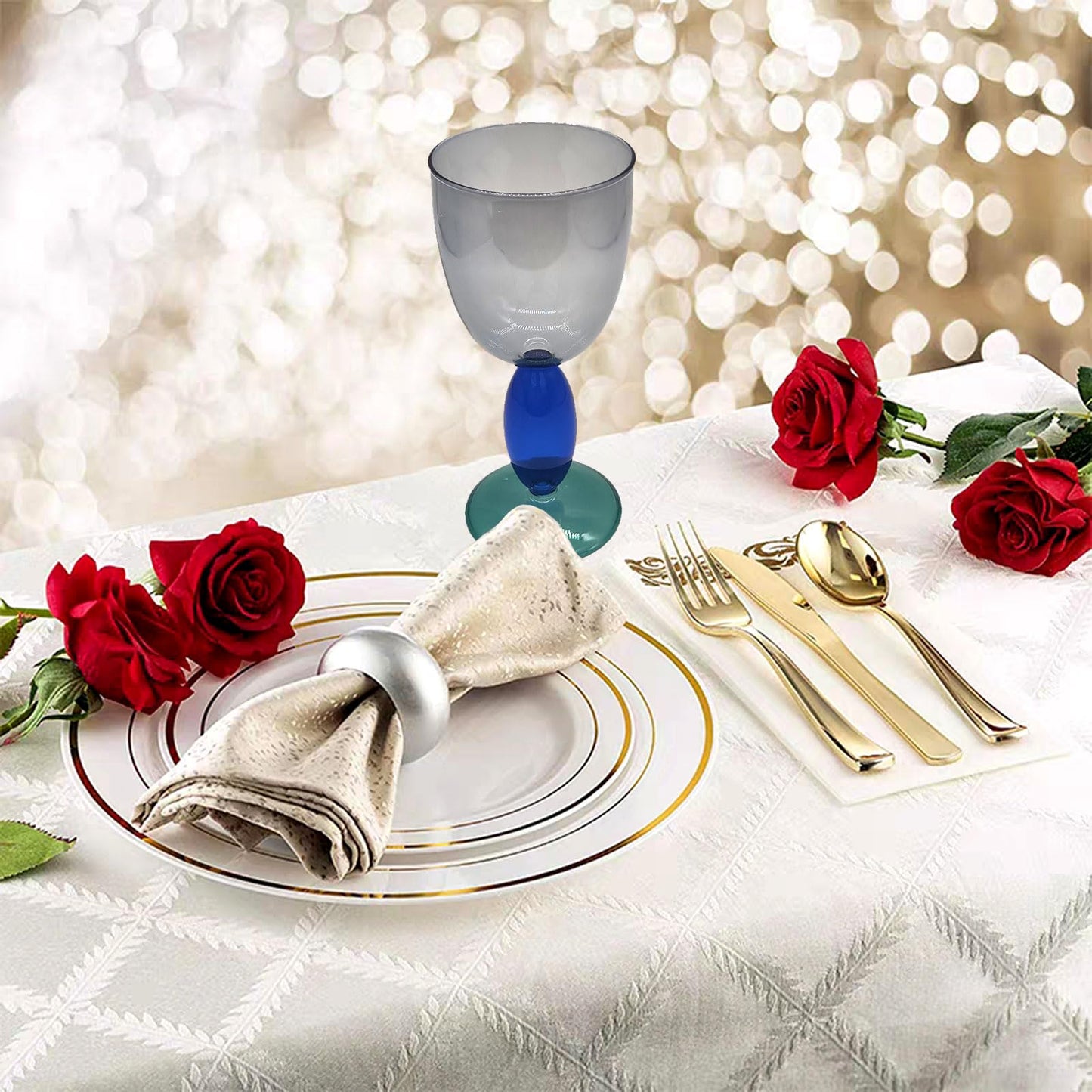 Creative Wine Glasses, 13.5 oz Red Wine Glass Colorful Wine Glass Goblet Wine Cocktail Juice Glass for Party Dinner Wedding Festival Kitchen Bar Celebration (1Pcs) (5)