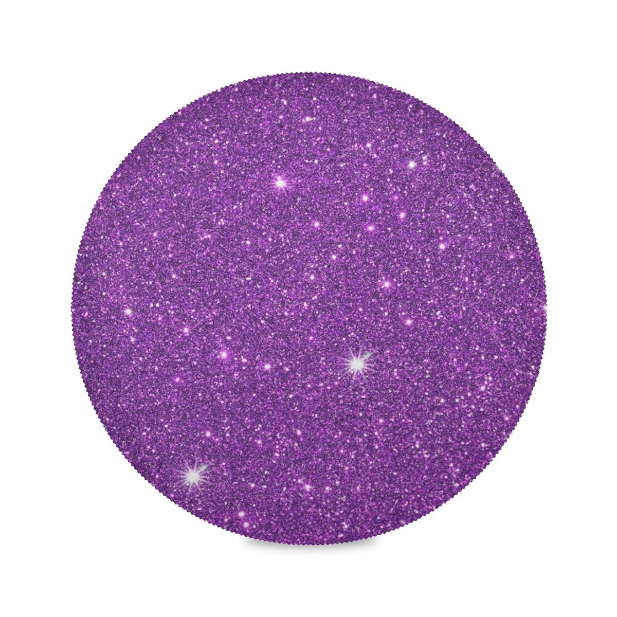 Placemats Purple Placemats Purple Dark Sparkly Glitter Shinning Place Mat Set of 4 Table Mats 15.4 inch for Kitchen Dining Table Holiday Party